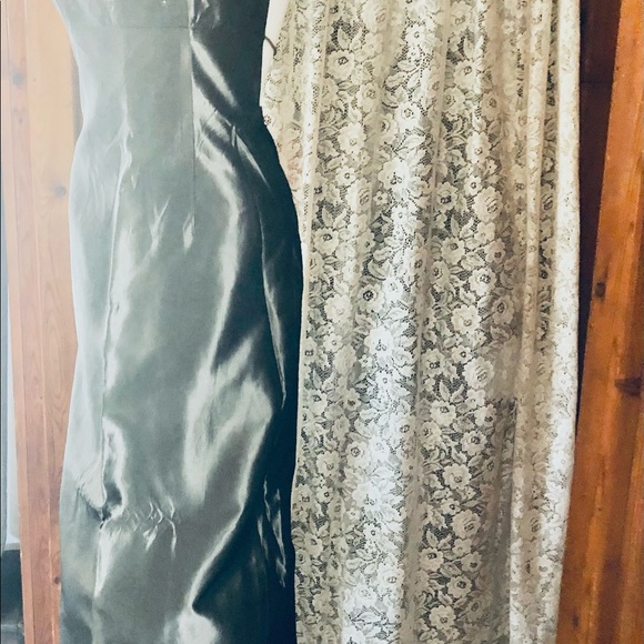 Shelli Segal Laundry silver grey backless strapless gown Cruise Prom Wedding 4 - Picture 11 of 13